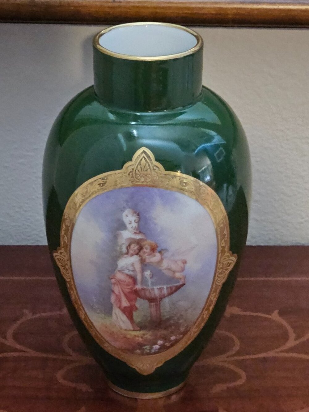 RARE ANTIQUE W.G. & Co William Guerin Limoges FRENCH PORCELAIN HANDPAINTED Vase